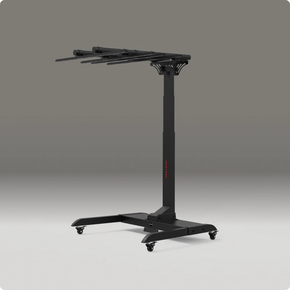 black motorized stand