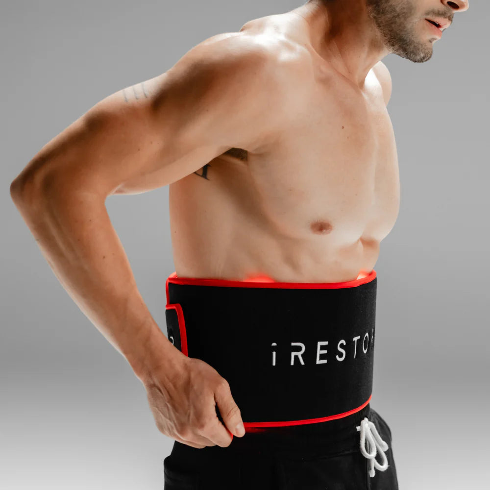 Sculpt belt wrapped around a man's waist.