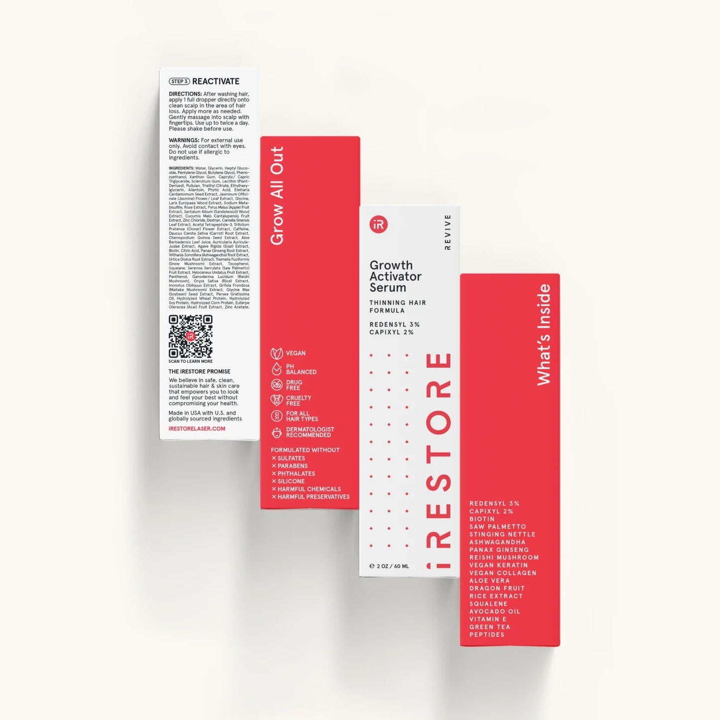 Growth activator serum packaging
