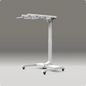 white motorized stand
